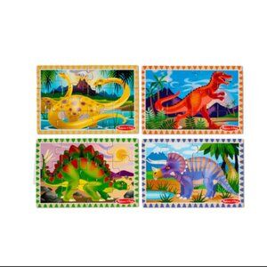 Melissa & Doug | Dinosaur Wooden Puzzle Set for Kids